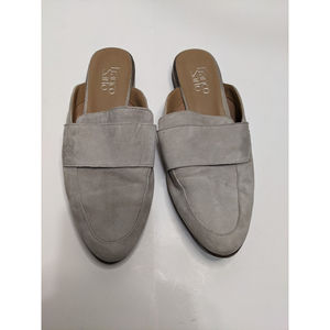 Frank Sarto suede slip on flat loafers